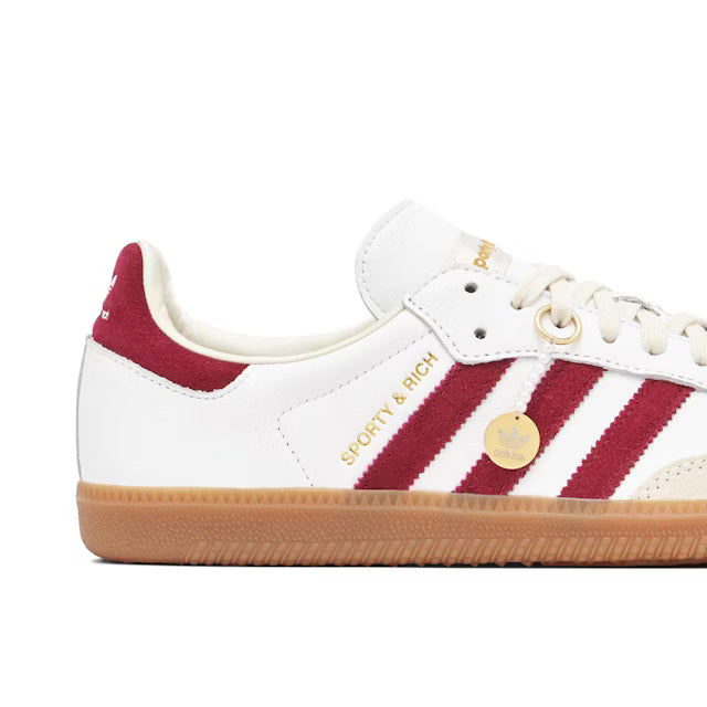 Adidas Samba OG x Sporty & Rich White Burgundy