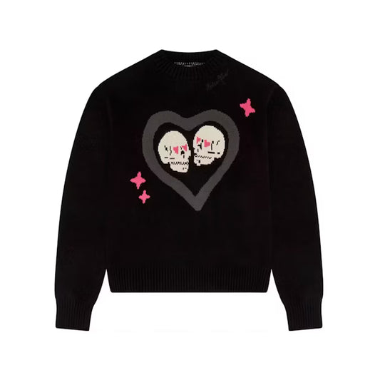 Broken Planet Hearts Are Made To Be Broken Knit Sweater - Midnight Black