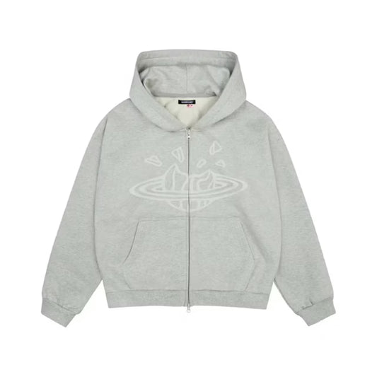 Broken Planet Broken Planet Zip Up Hoodie Ash - Heather Grey