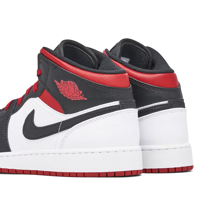 Air Jordan 1 Mid Gym Red Black Toe GS