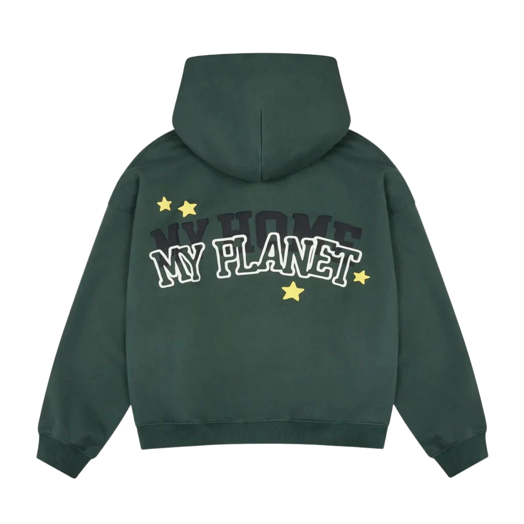 Broken Planet My Planet Zip Up Hoodie - Emerald Green