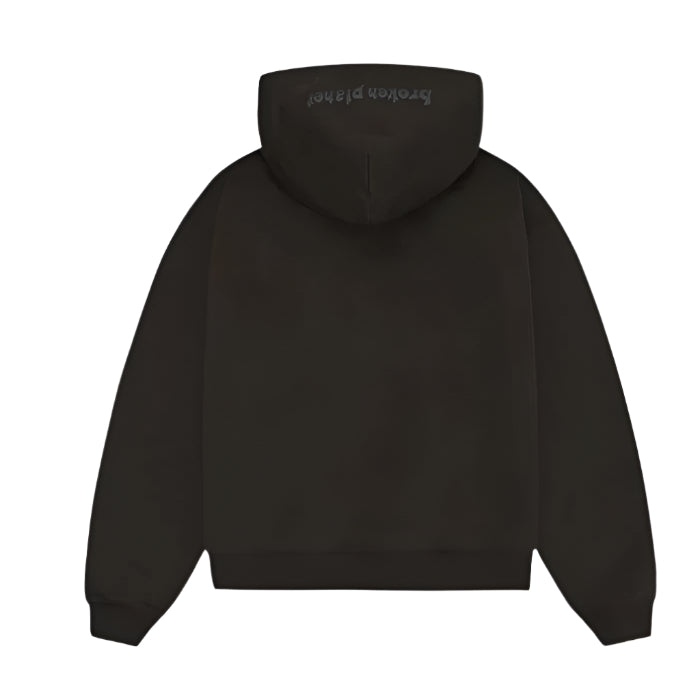 Broken Planet Market Zip-Up Hoodie - Soot Black
