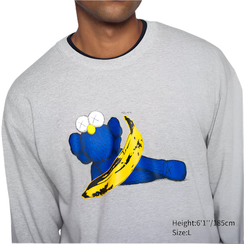 KAWS x Uniqlo Warhol Graphic Sweatshirt - Cool Grey