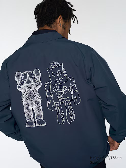 KAWS x Warhol UT Coach Jacket - Navy Blue