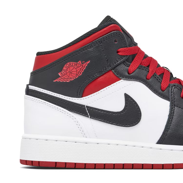 Air Jordan 1 Mid Gym Red Black Toe GS