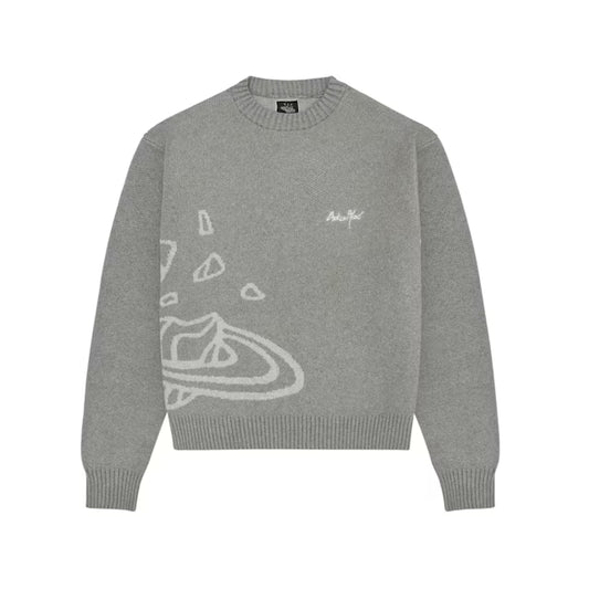 Broken Planet Knit Sweater - Heather Grey