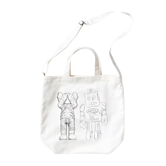 KAWS x Warhol Graphic Tote Bag - White