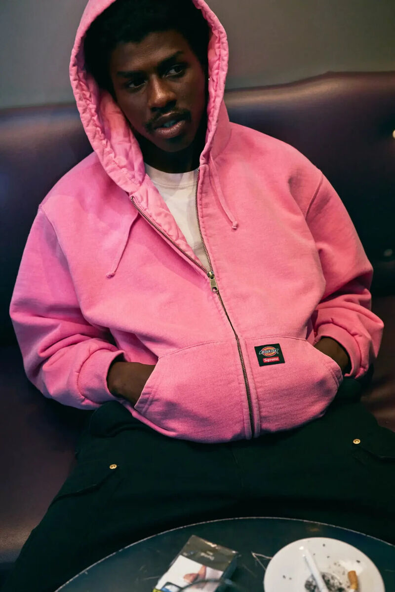 Supreme x Dickies Quilted Lined Zip Up Hooded Sweatshirt