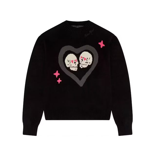 Broken Planet Hearts Are Made To Be Broken Knit Sweater - Midnight Black