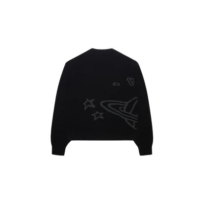 Broken Planet Knit Sweater - Midnight Black