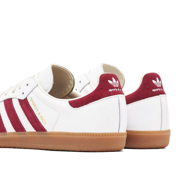 Adidas Samba OG x Sporty & Rich White Burgundy