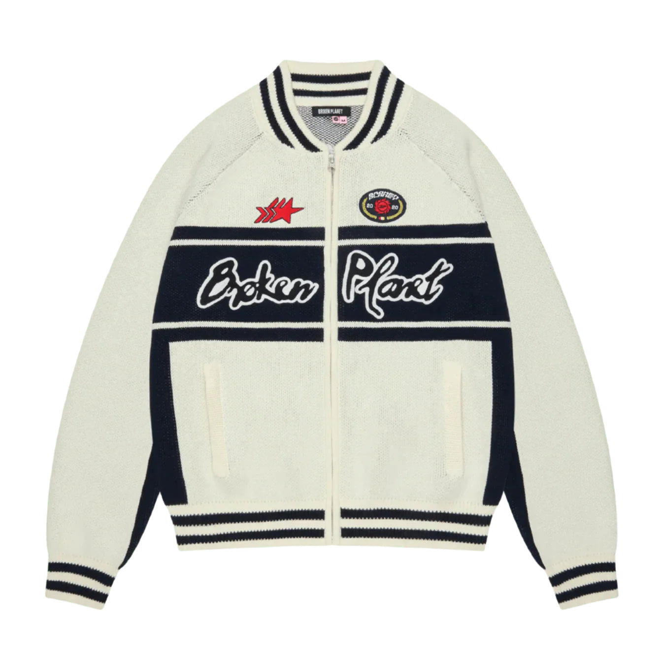 Broken Planet Racer Knit - White