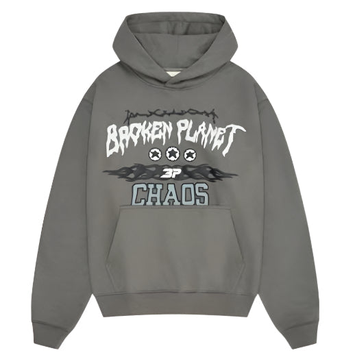Broken Planet Chaos Hoodie Gunmetal Grey