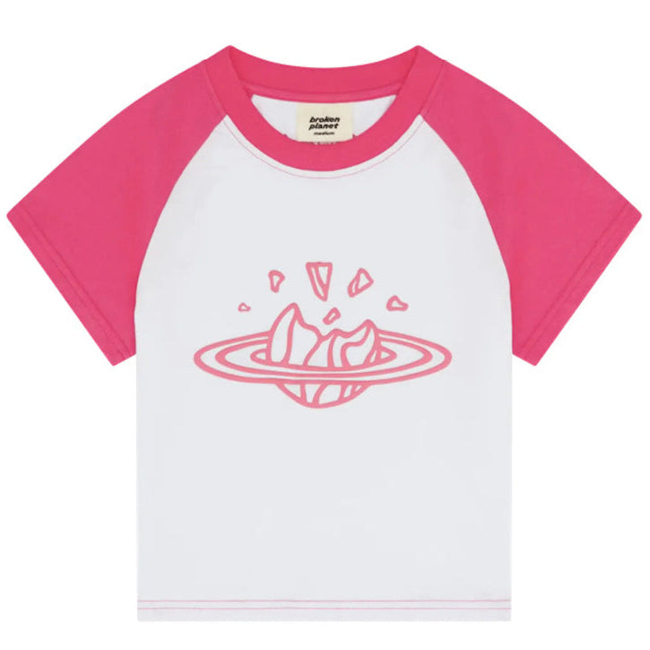 Broken Planet Baby Tee -Pink