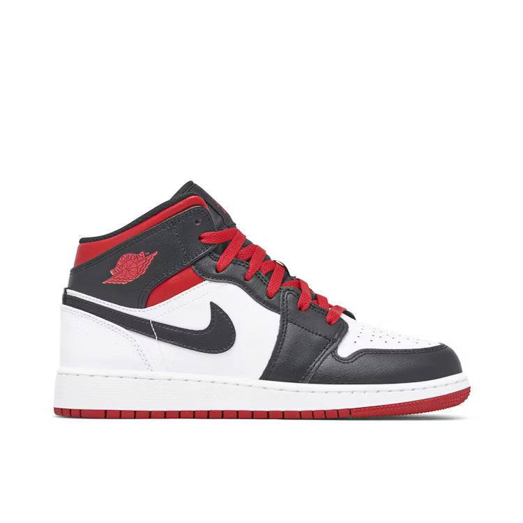 Air Jordan 1 Mid Gym Red Black Toe GS