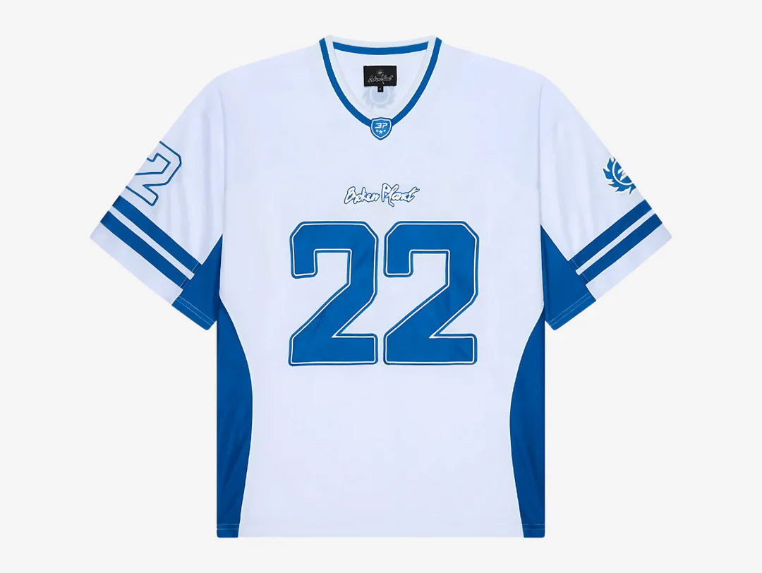 Broken Planet White Blue Football Jersey