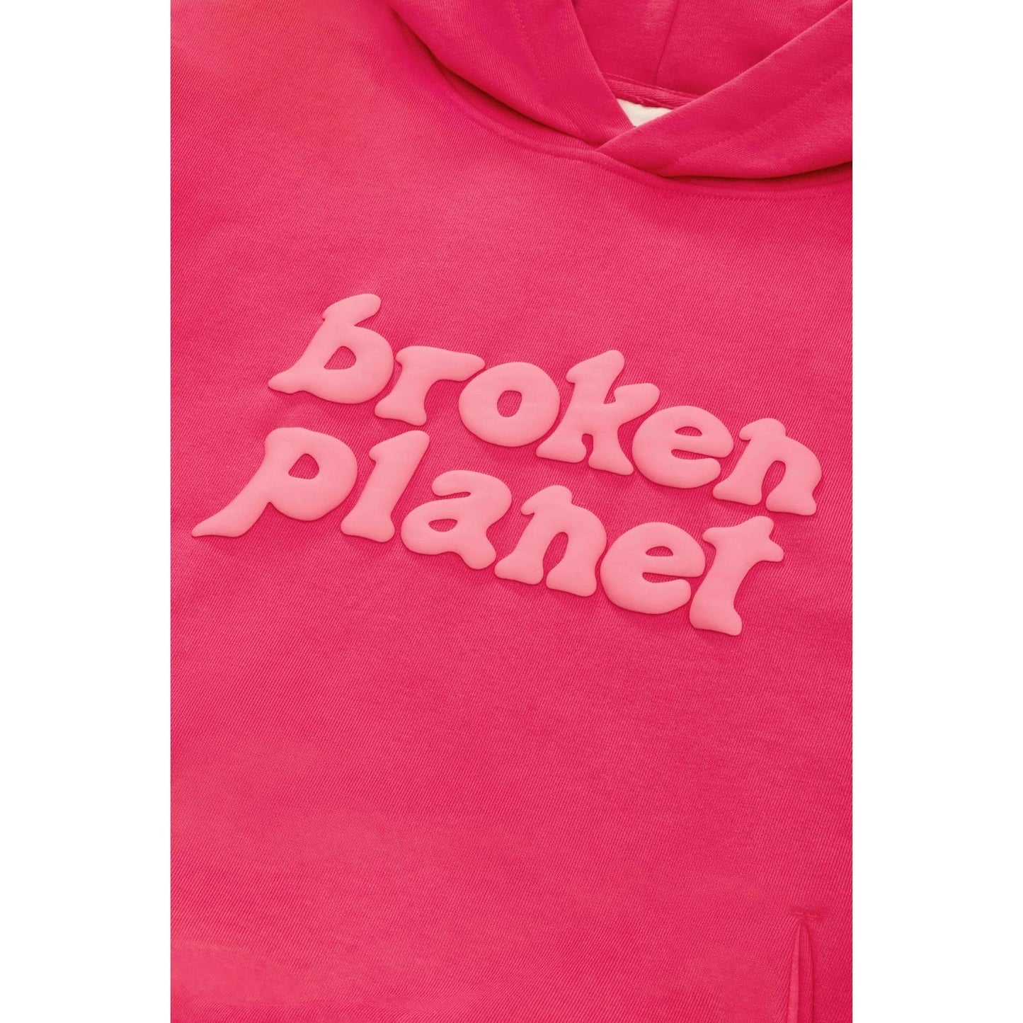 Broken Planet Monochrome Hoodie - Fuchsia Pink