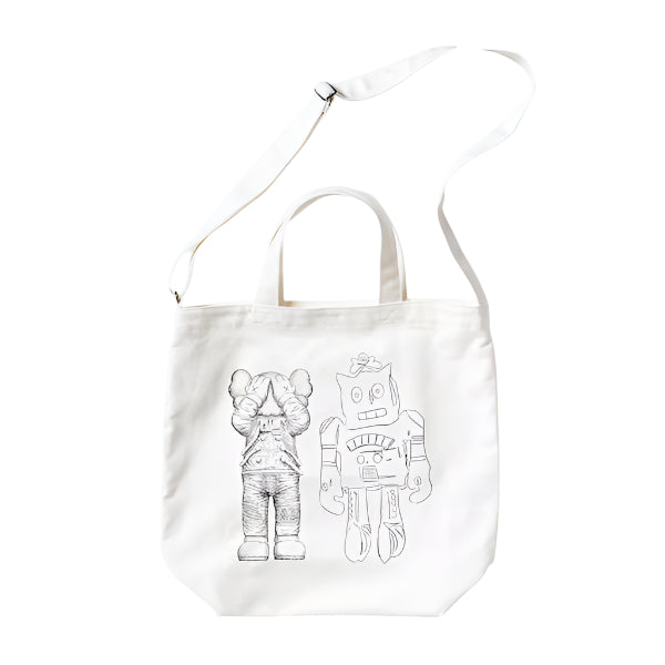 KAWS x Warhol Graphic Tote Bag - White