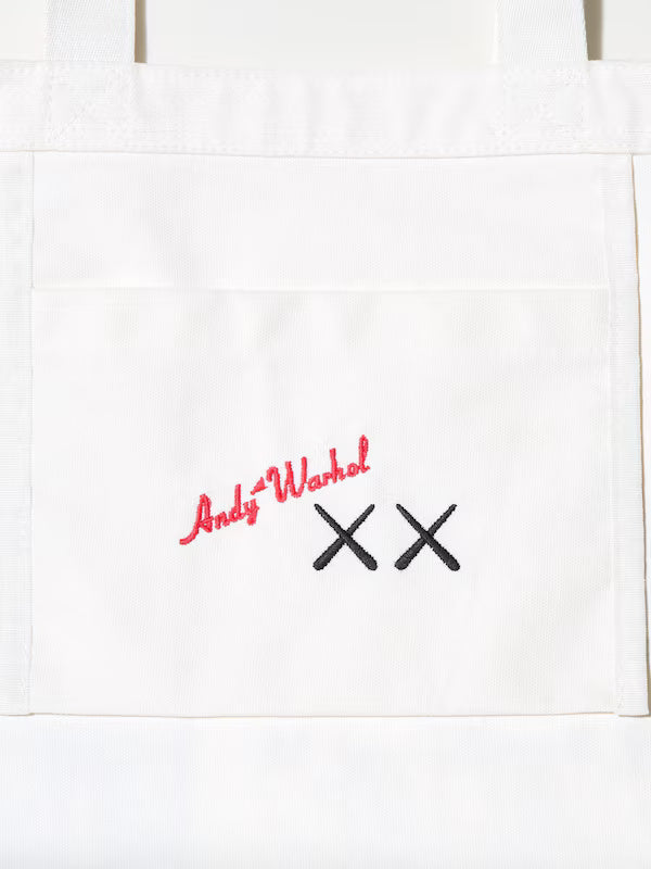 KAWS x Warhol Graphic Tote Bag - White