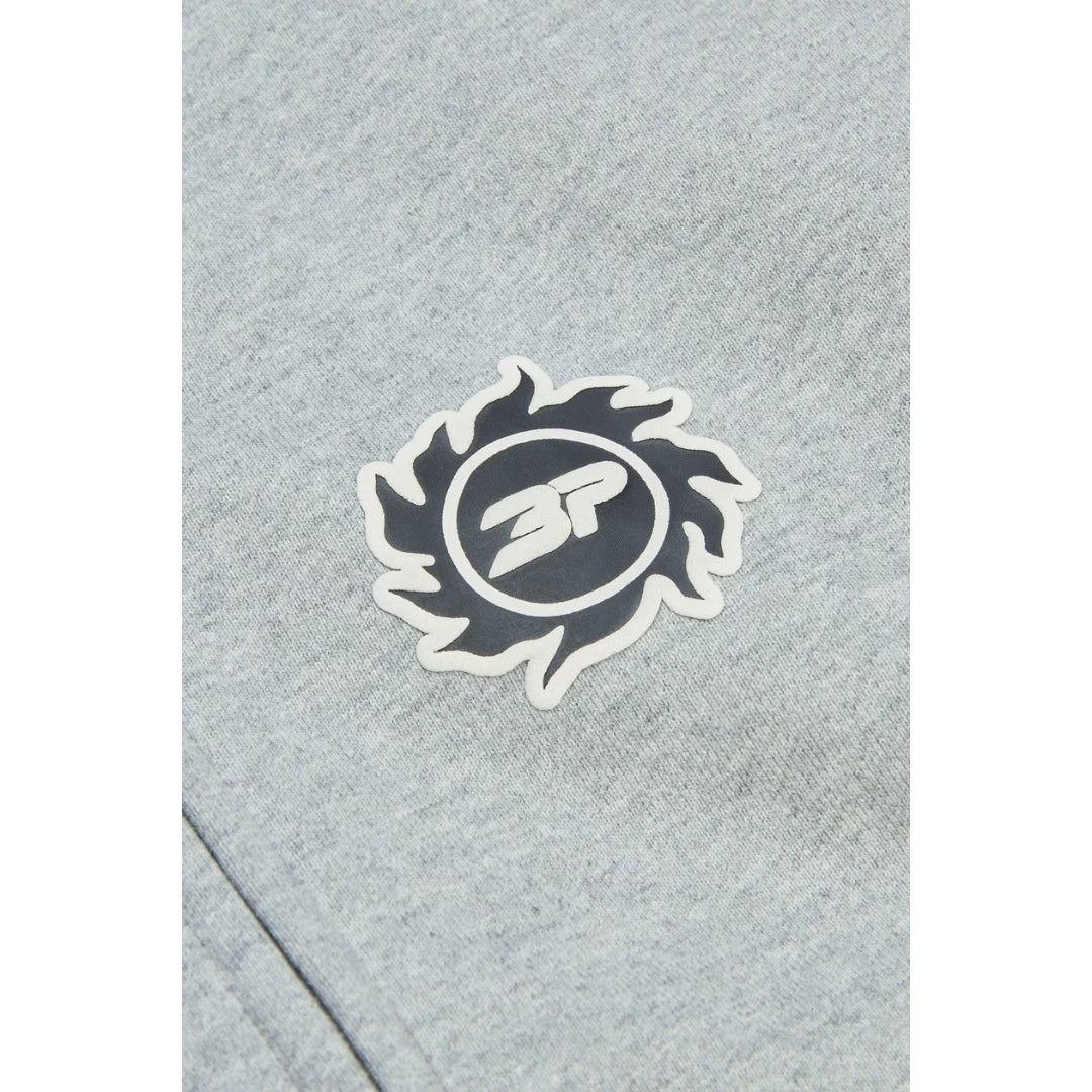Broken Planet Sun Zip-Up Hoodie - Heather Grey